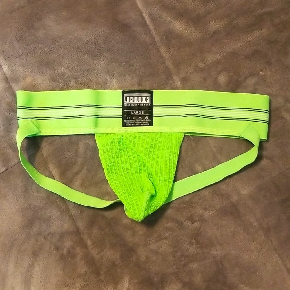 Lockwood51 Athletic Jock Strap - Neon Green - Large